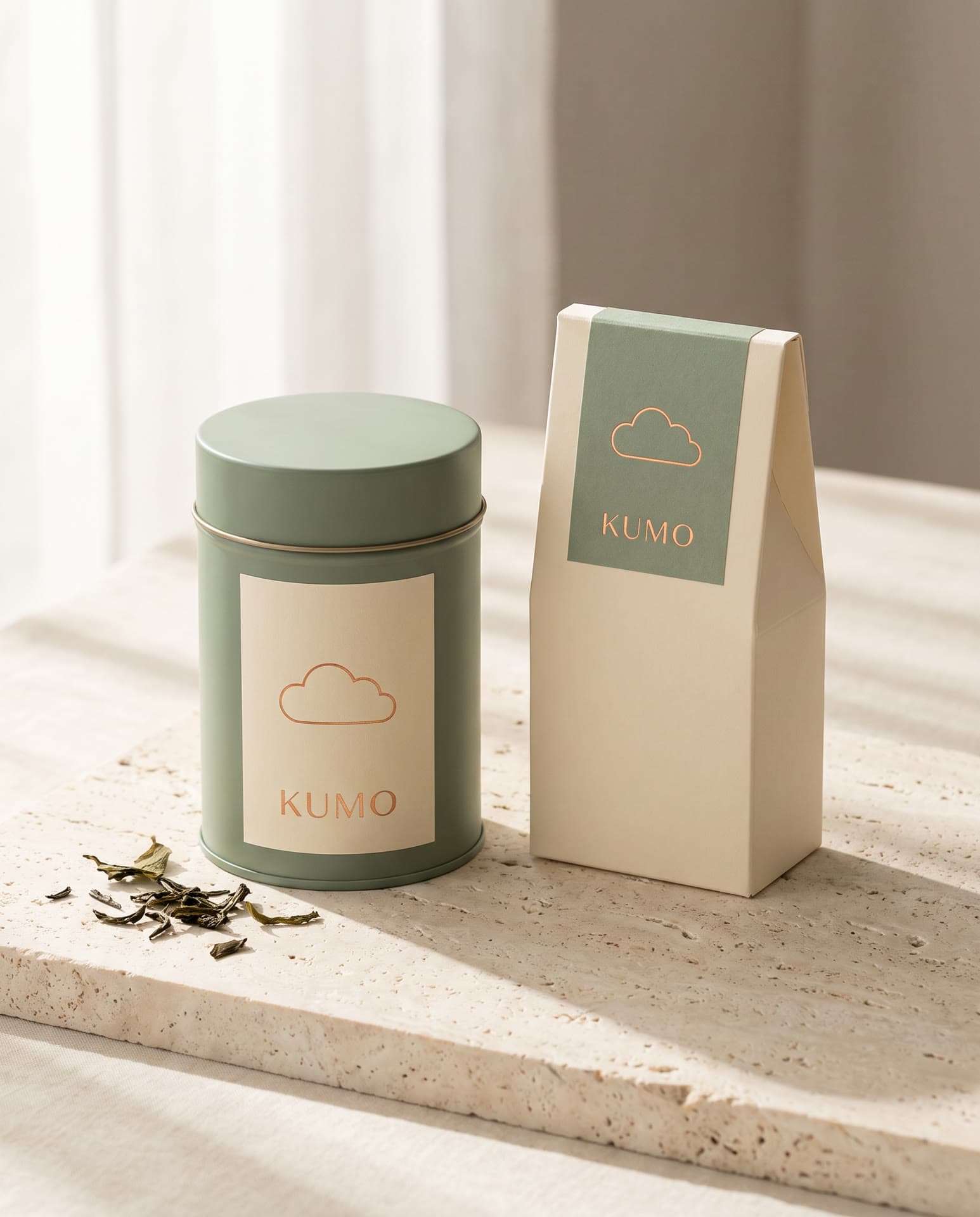 Tea packaging, generated on Leap