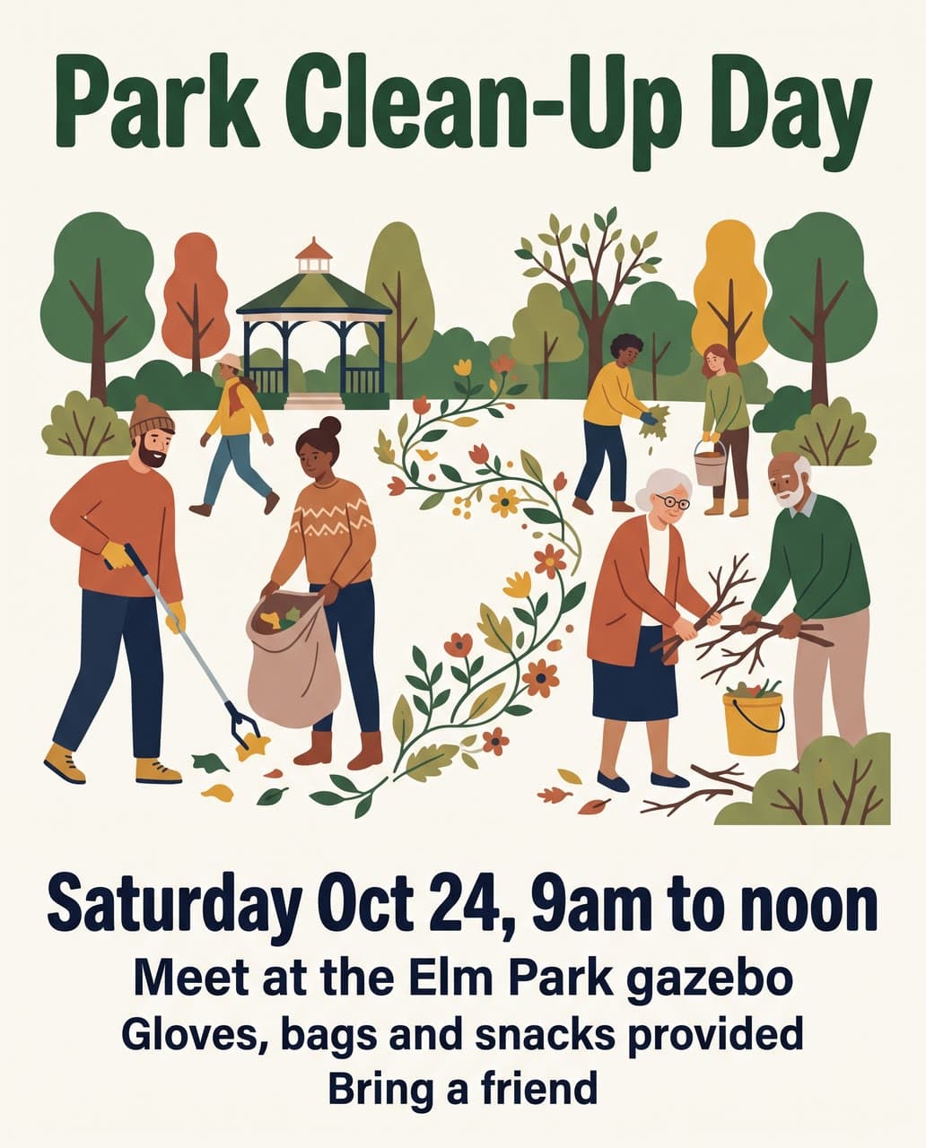 Park Clean-Up Day, a real run on Leap