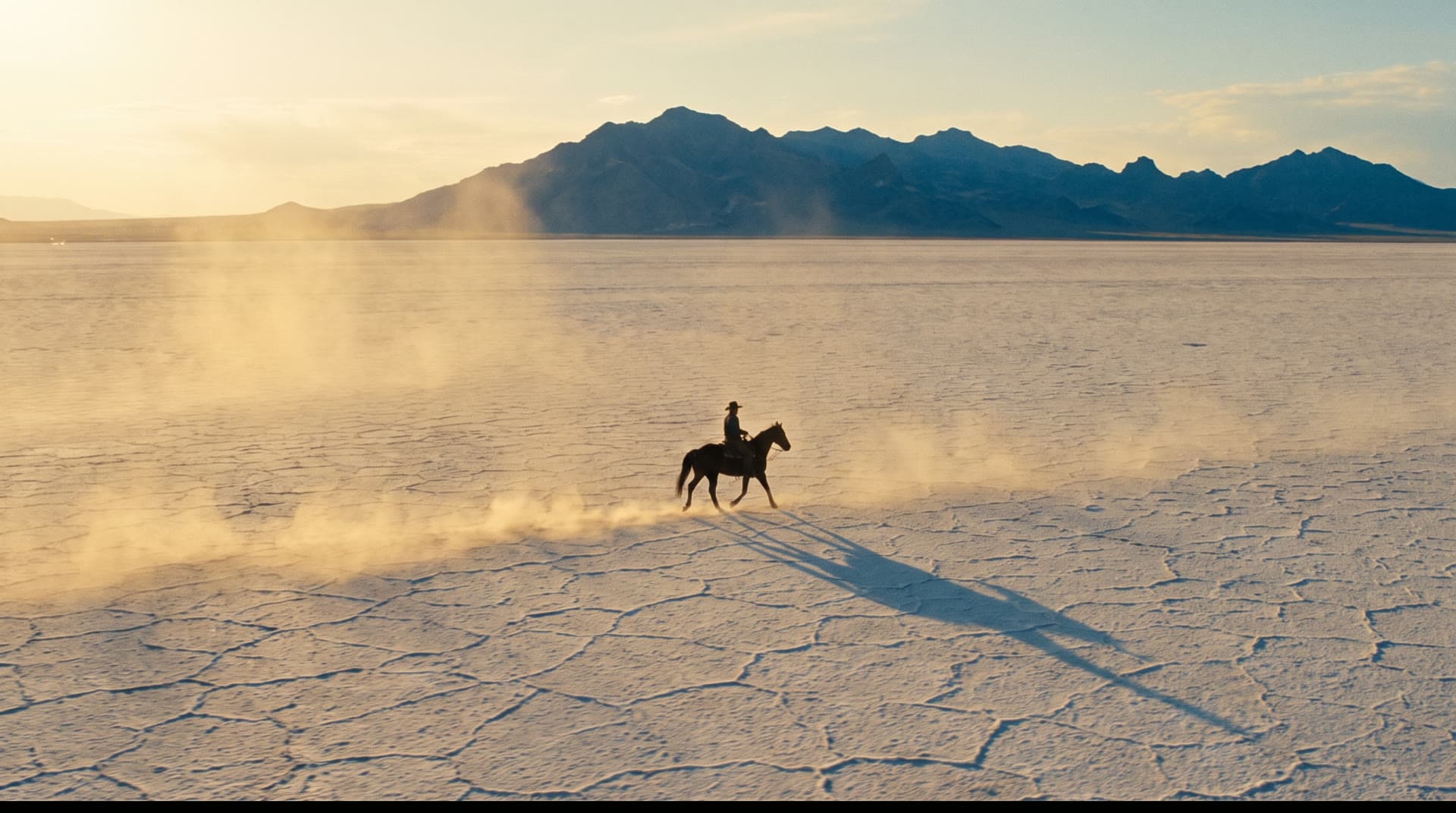 Salt flat rider, the generated first frame