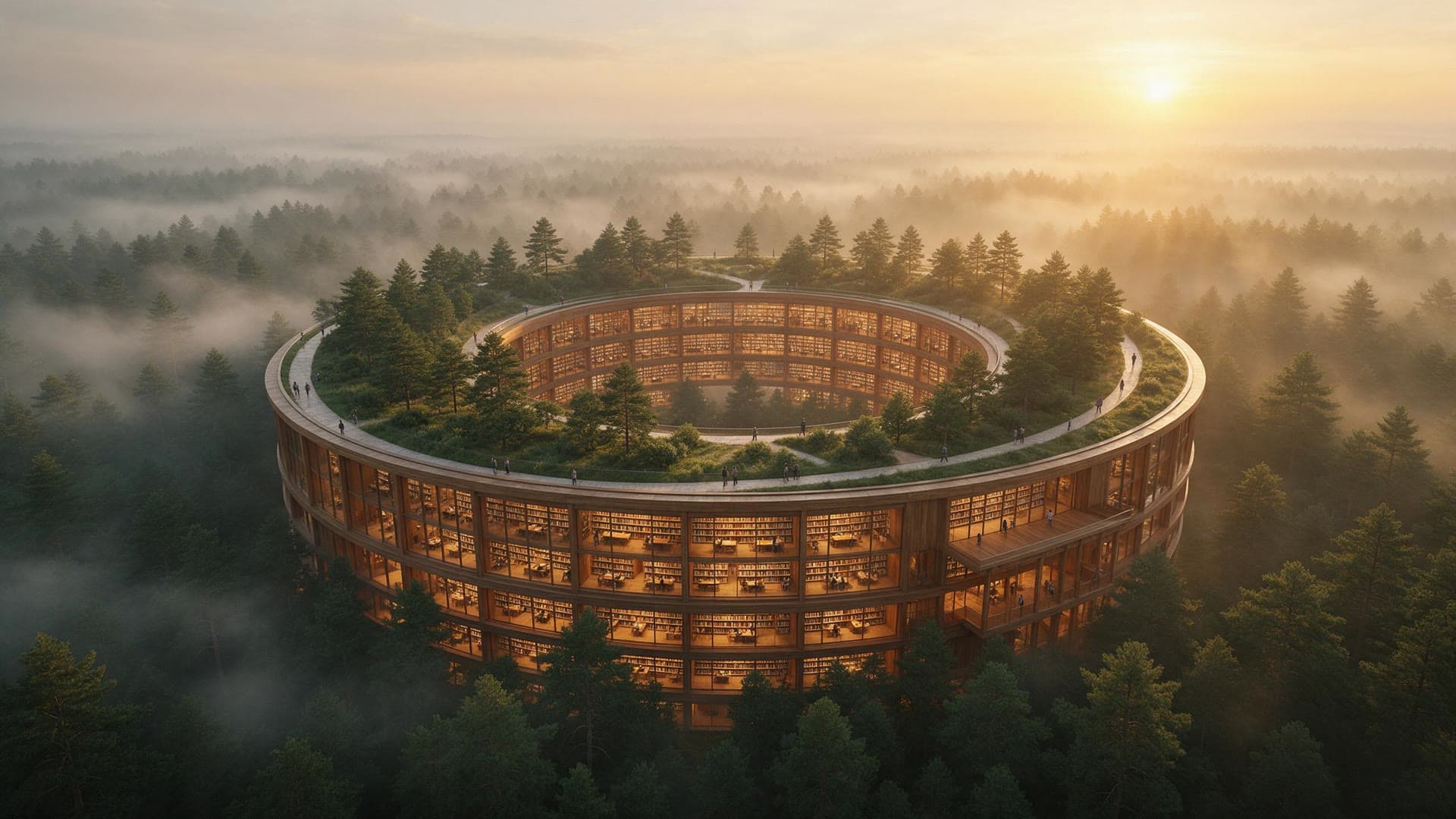 Forest library, the generated first frame