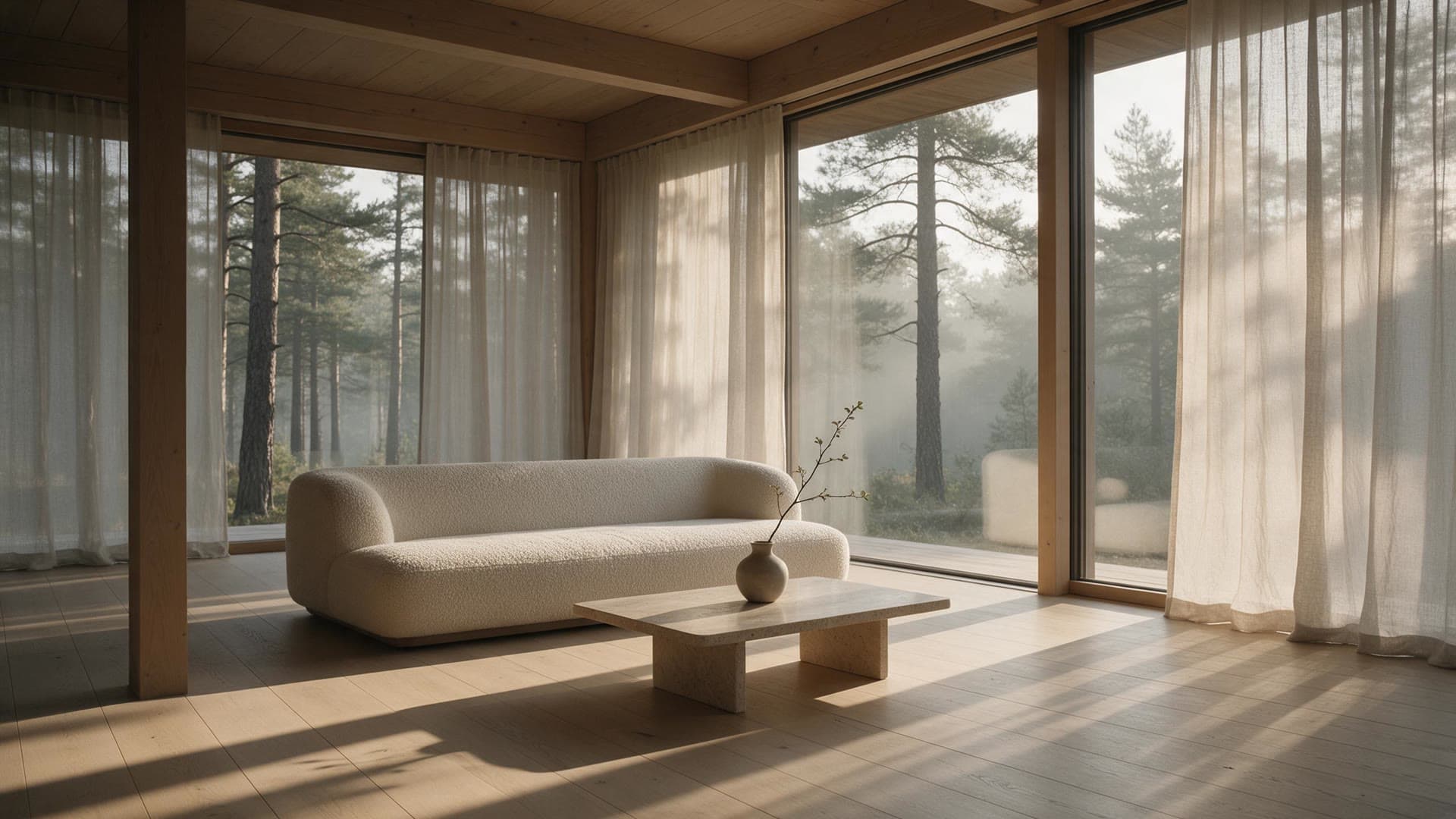 Forest living room, the generated first frame