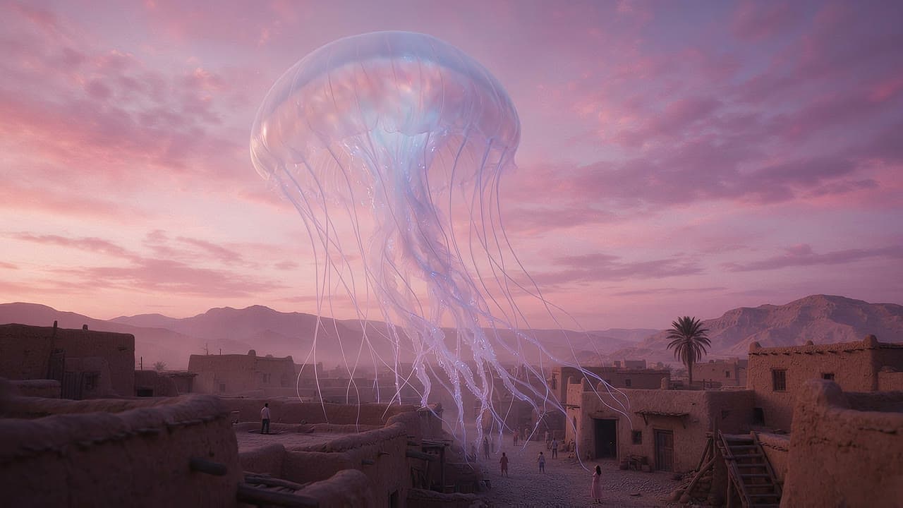 Desert jellyfish, generated on Leap