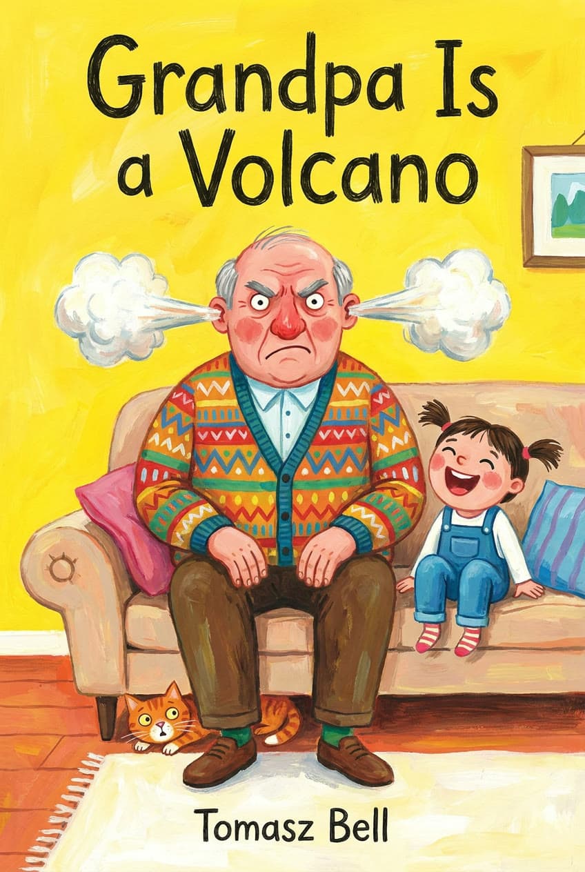 Picture book: Grandpa Is a Volcano, made on Leap