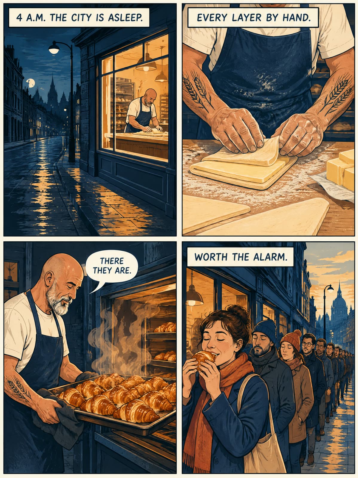 For a bakery: Worth the Alarm, made on Leap