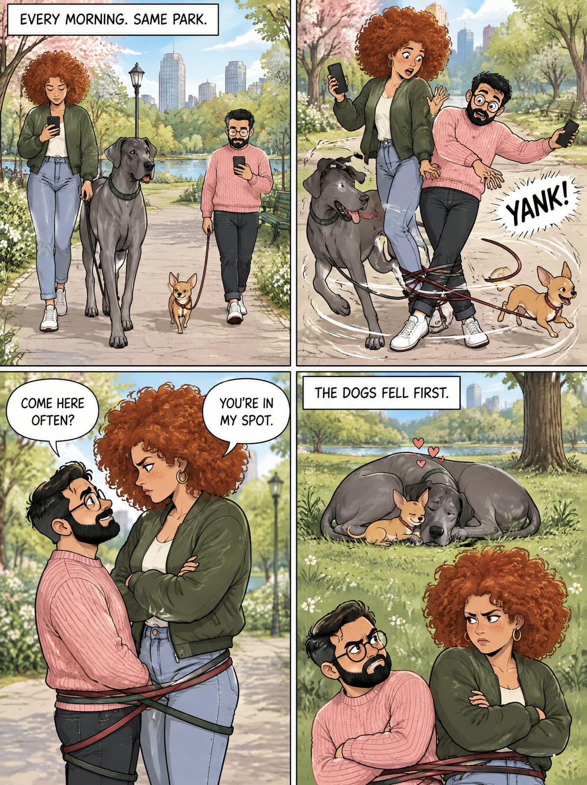 Romantic comedy: The Dogs Fell First, made on Leap
