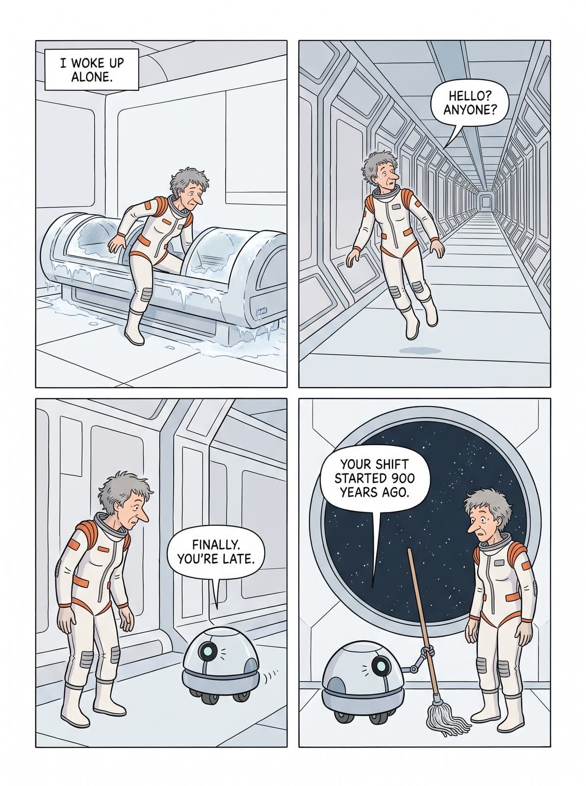 Science fiction: Your Shift Started, made on Leap