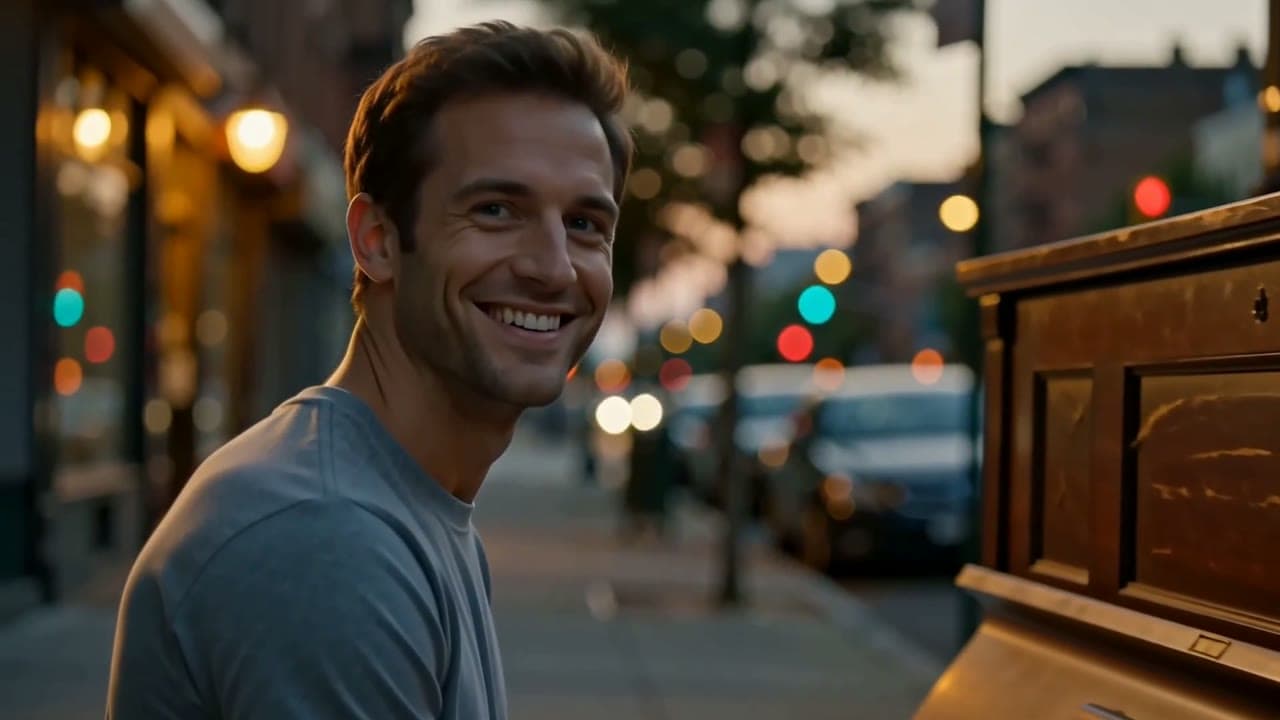A frame of the clip it started from: another man at the same piano