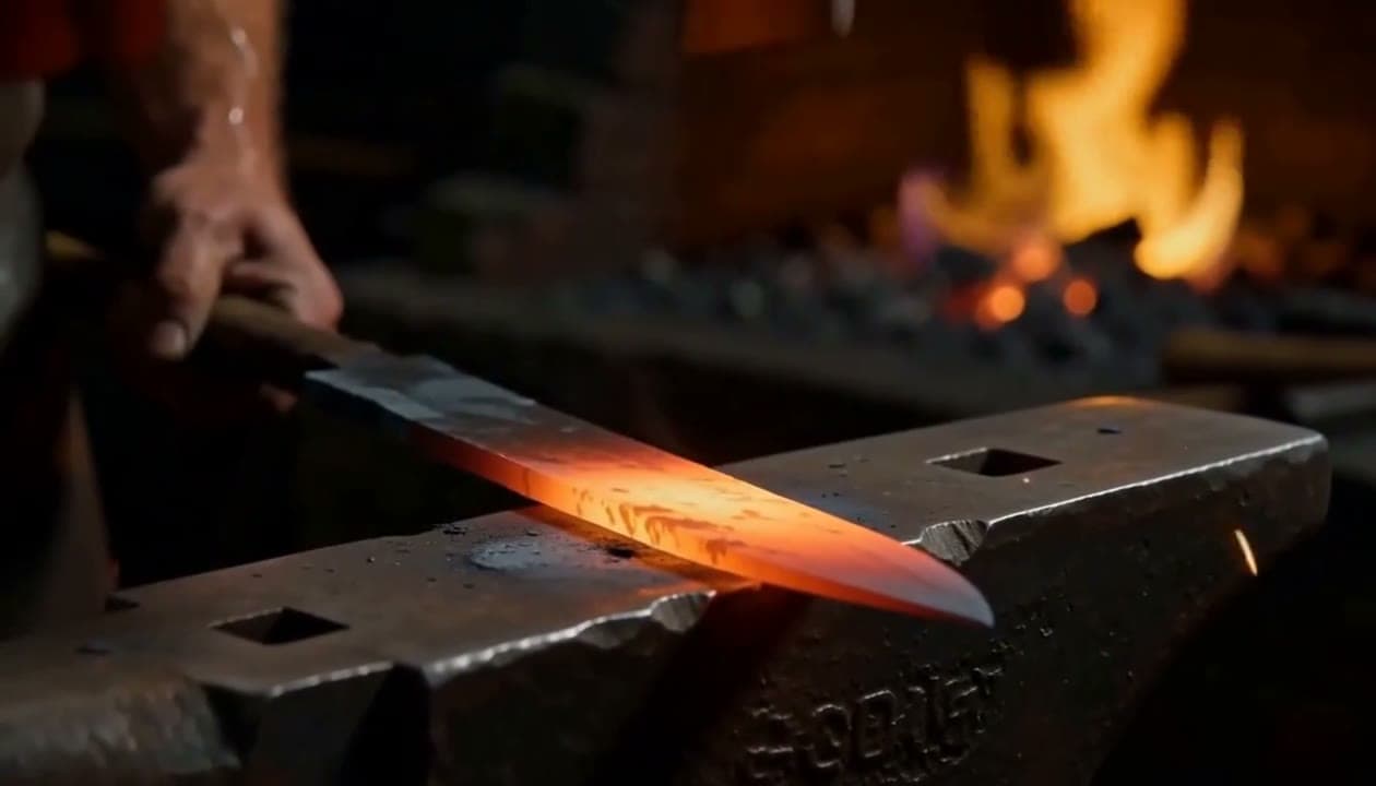 A silent forge clip, given its hammer and sparks, a real run on Leap