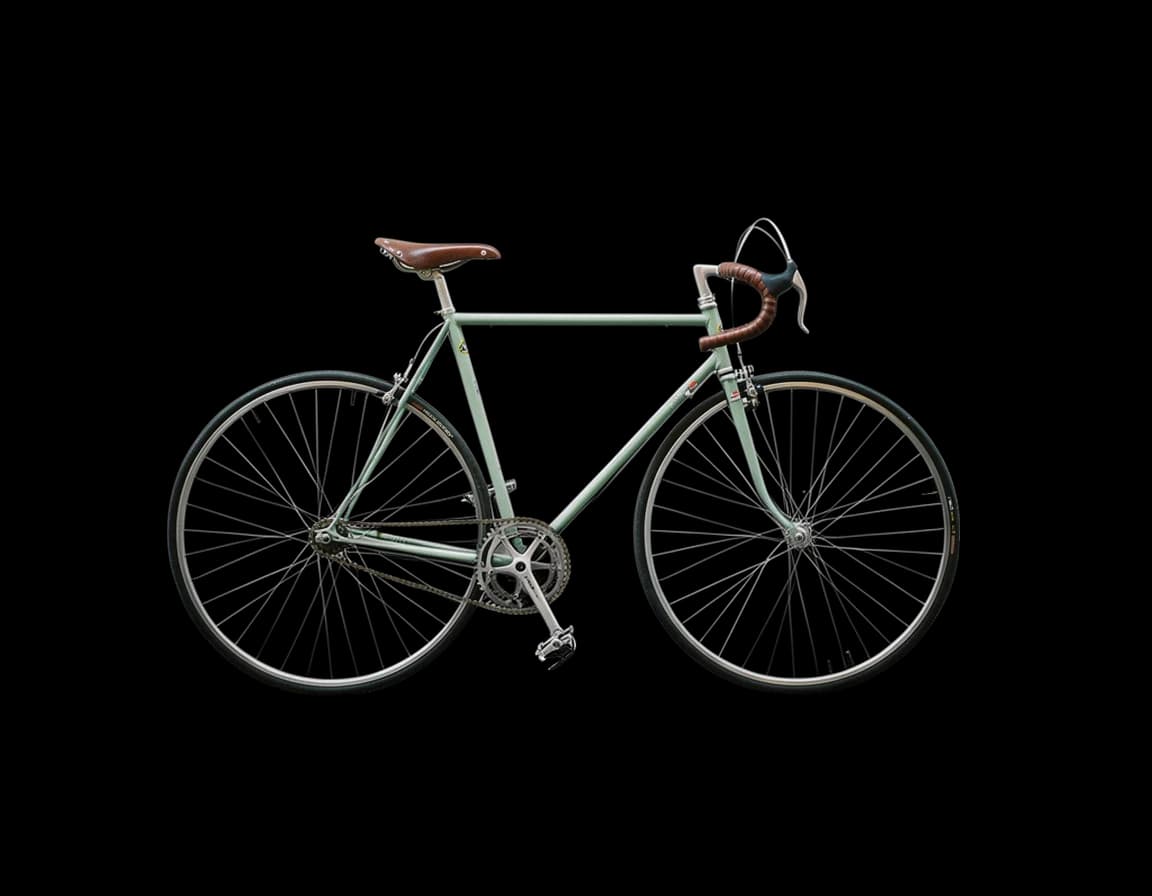 A mint road bike, lifted out of its alley, a real run on Leap