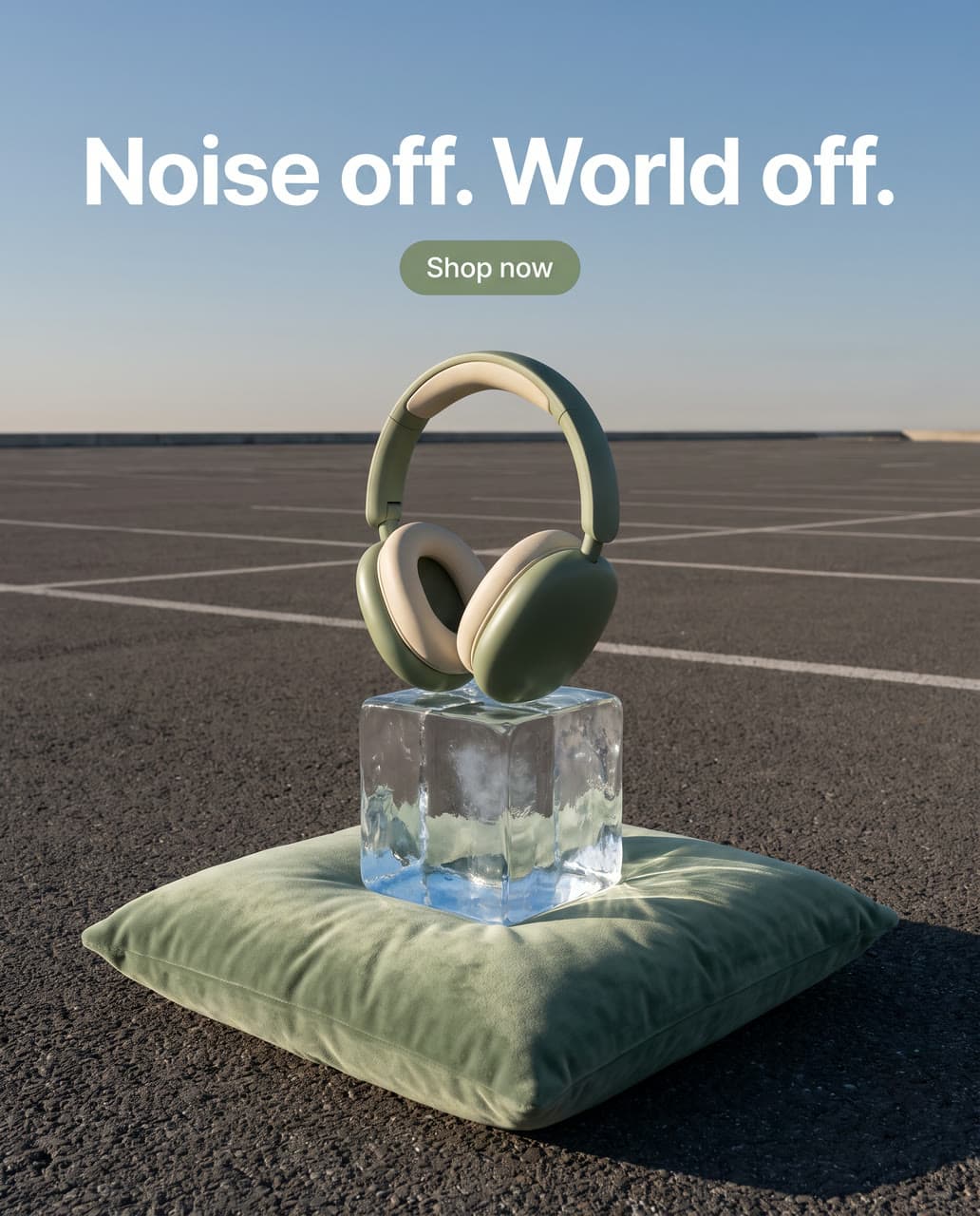 Headphones on ice in an empty lot, a real run on Leap