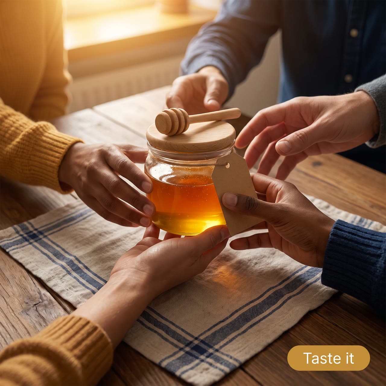 Honey passed across the table, a real run on Leap