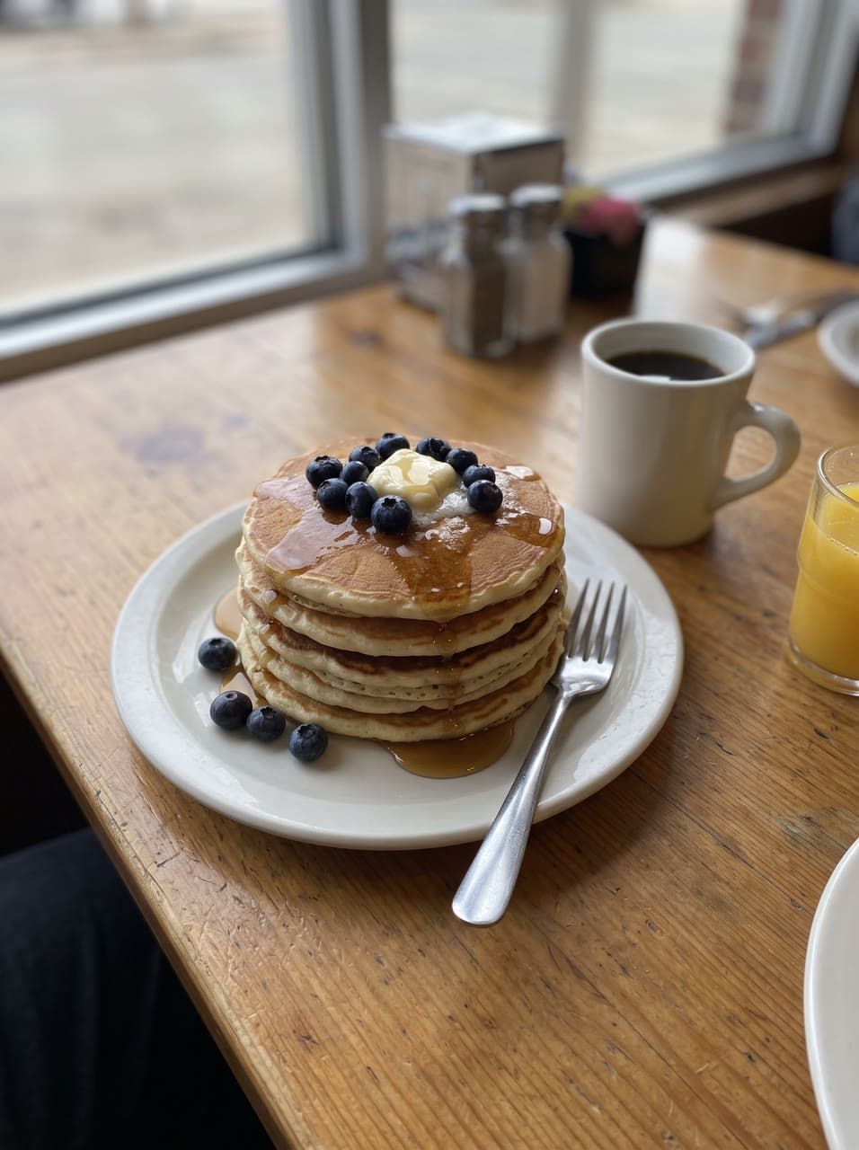 The photo pancakes in a rainstorm started from