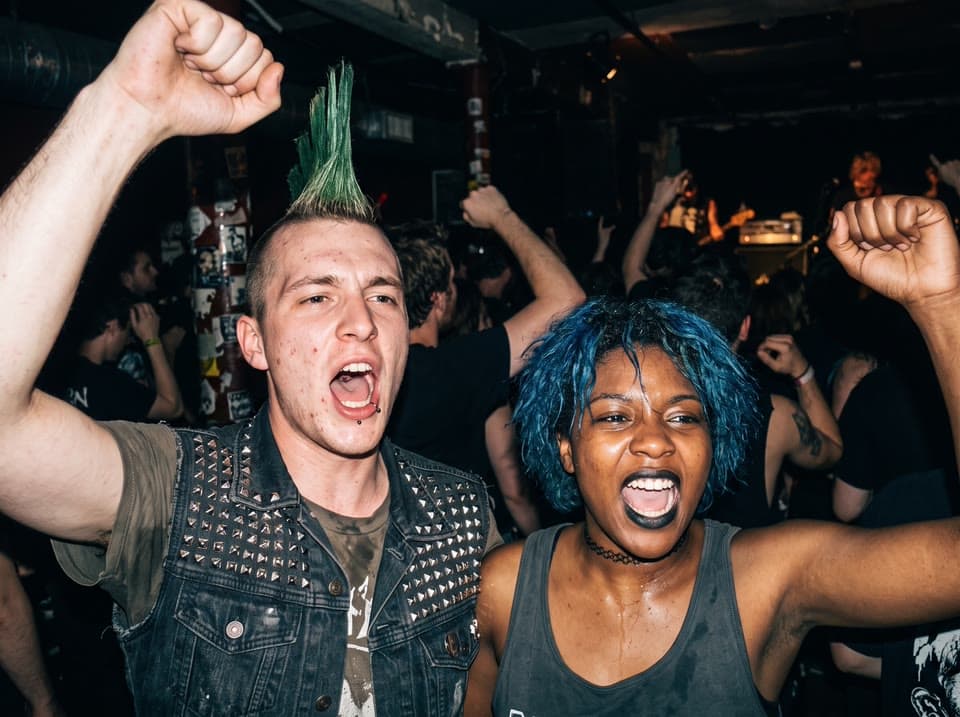 The photo a punk show that turns out to be a film set started from