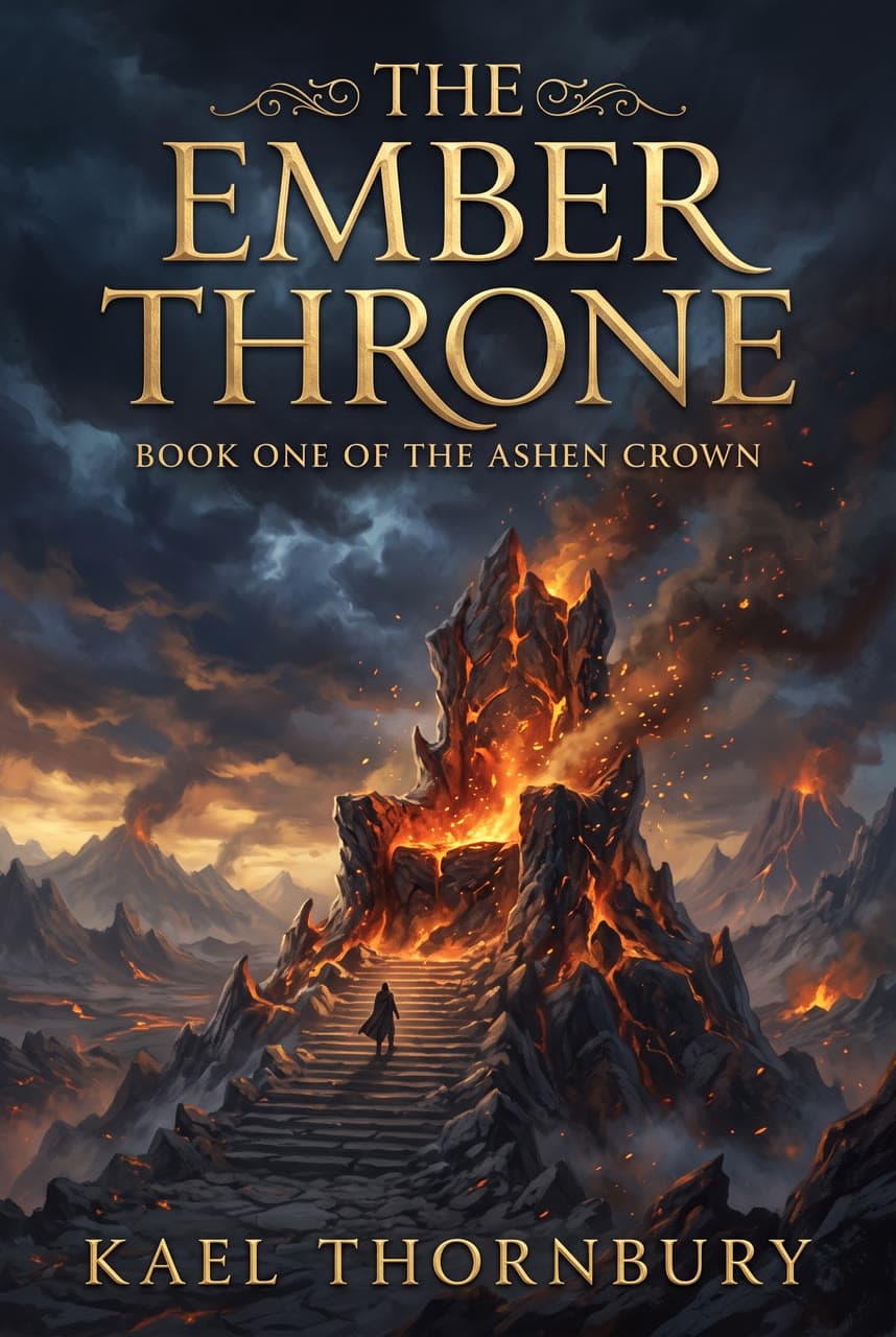 The Ember Throne, a painted fantasy cover, a real run on Leap