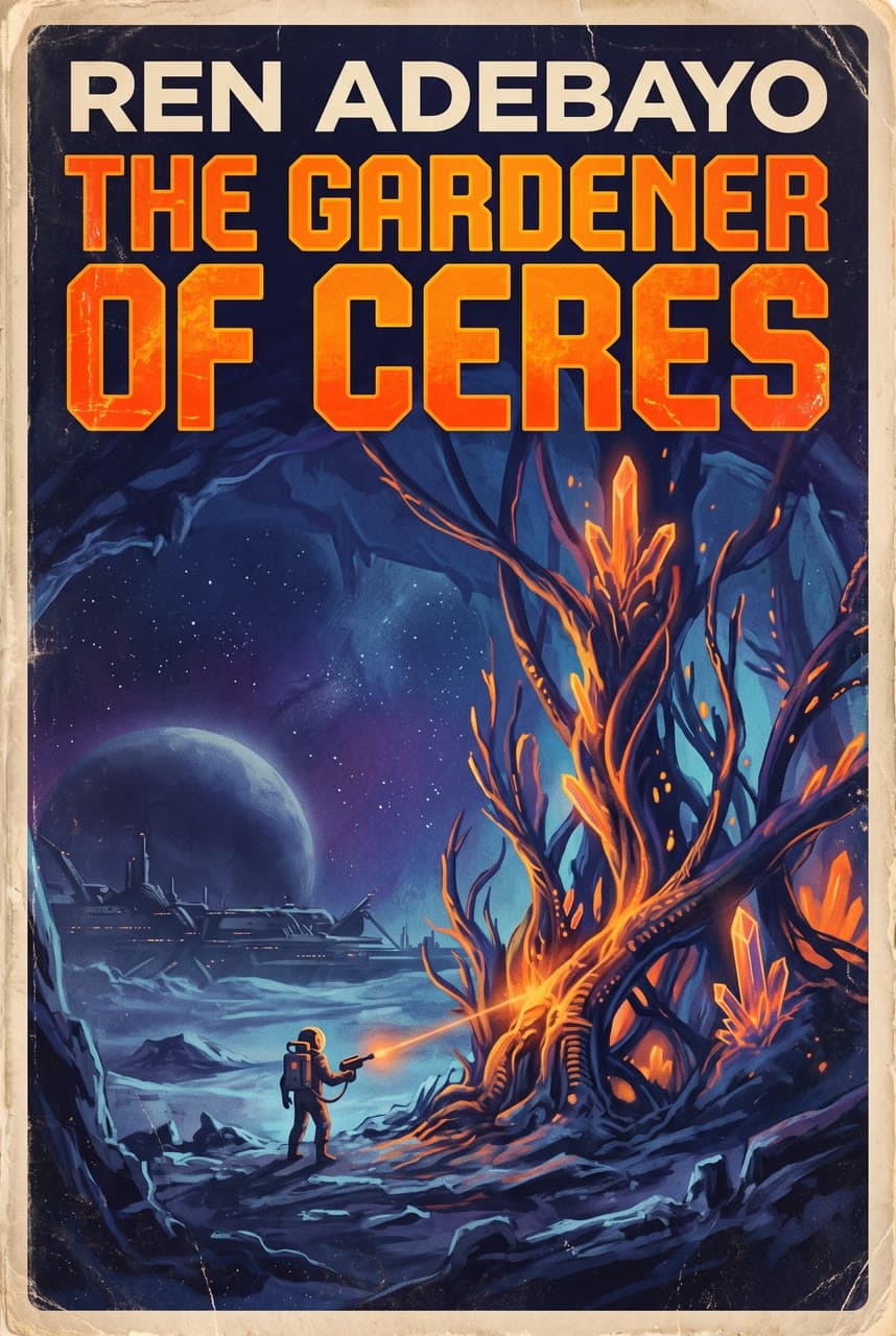 The Gardener of Ceres, a pulp sci-fi cover, a real run on Leap