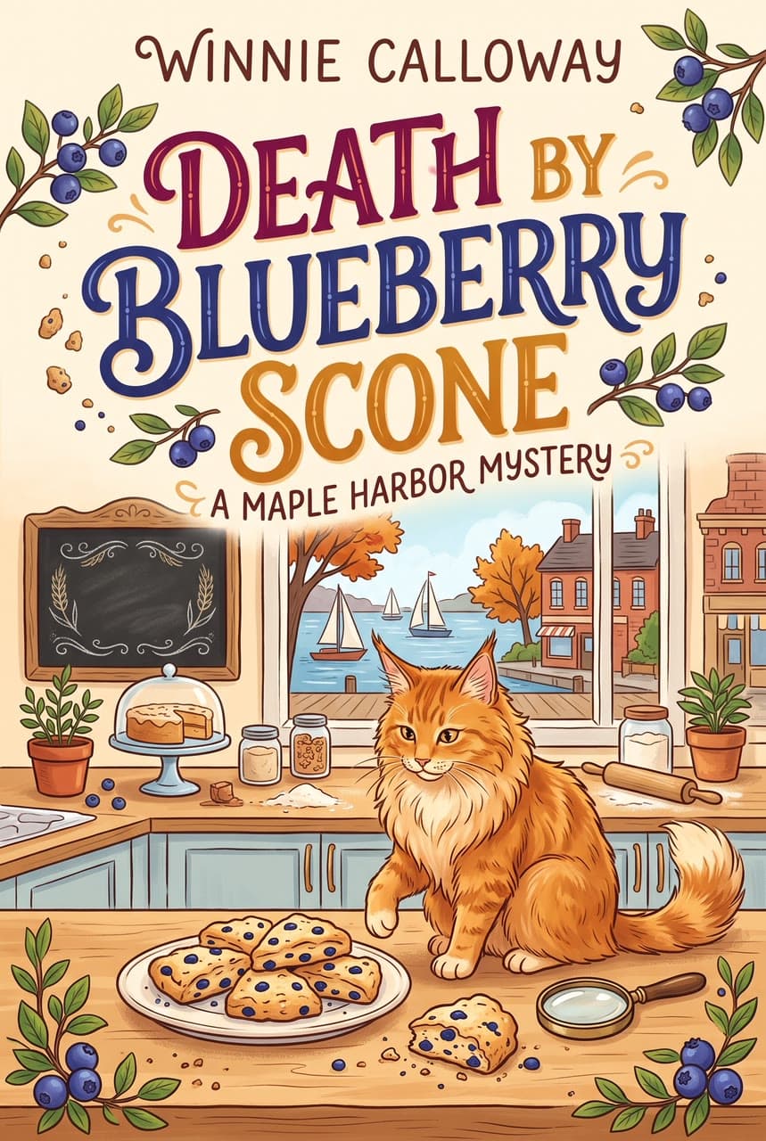 The photo death by blueberry scone, cozy mystery started from