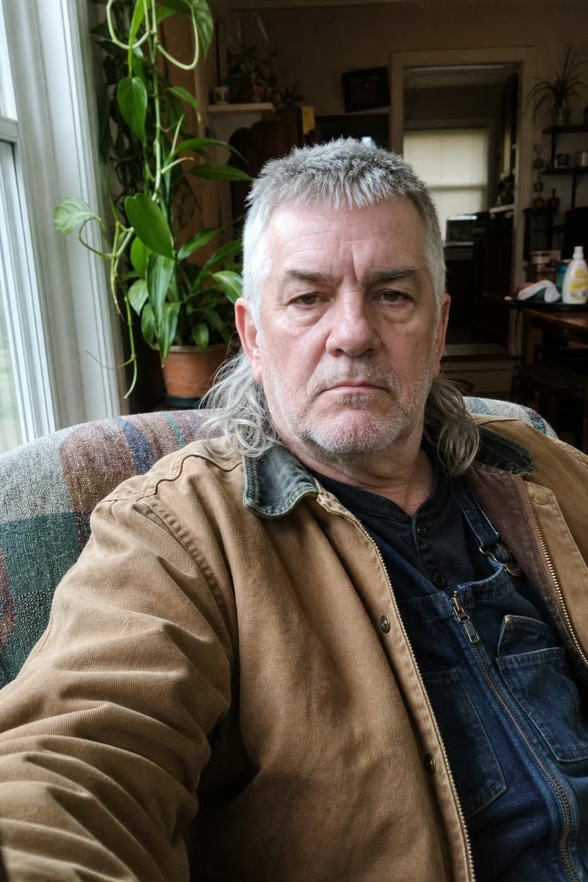 Silver mullet, selfie from the armchair, a real run on Leap