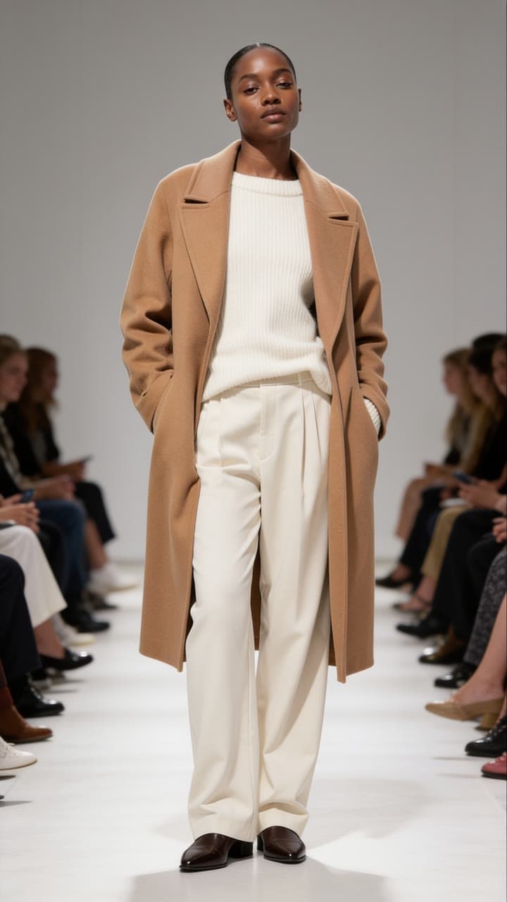 Camel coat down the runway, a real run on Leap