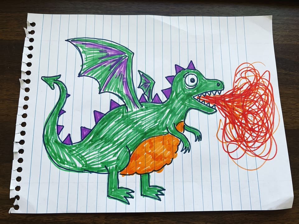 The photo the marker dragon in soft vinyl started from