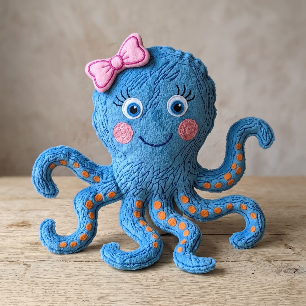 Blubby the octopus as a plush, a real run on Leap