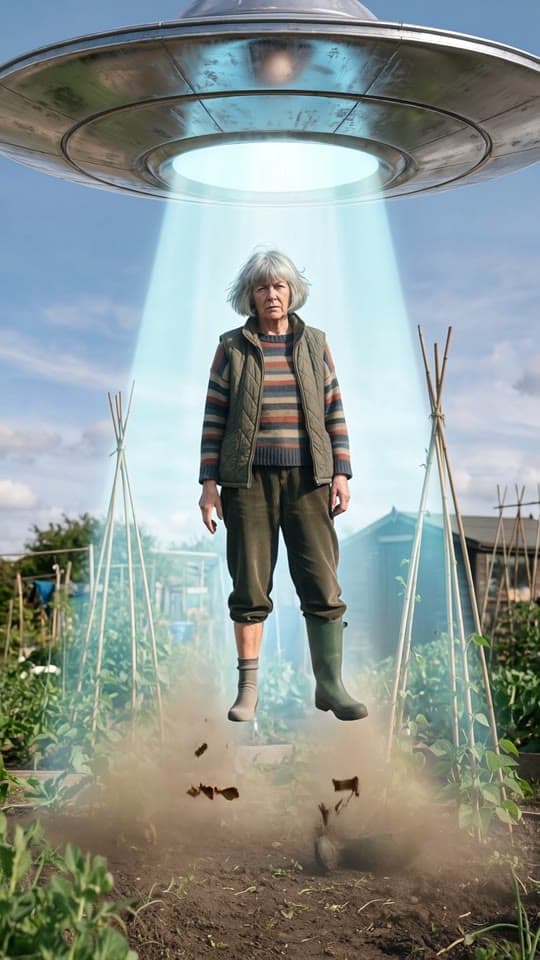Taken from her allotment, one welly short, a real run on Leap