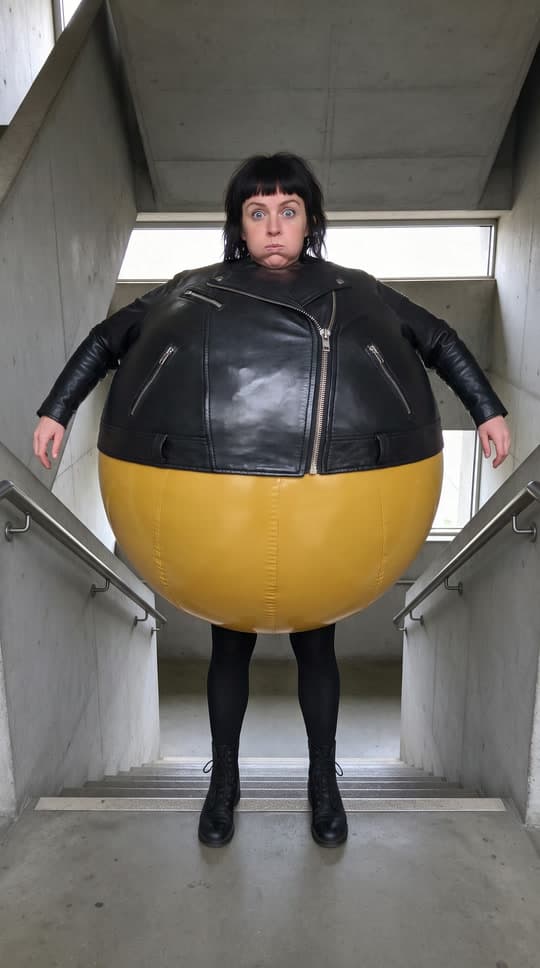 Up the stairwell in a leather jacket, a real run on Leap