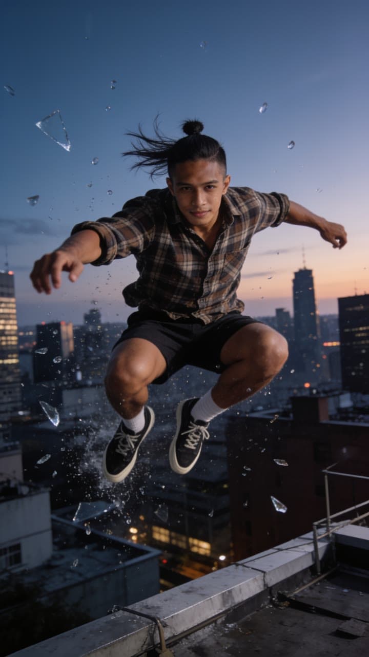 Skater, frozen, a real run on Leap