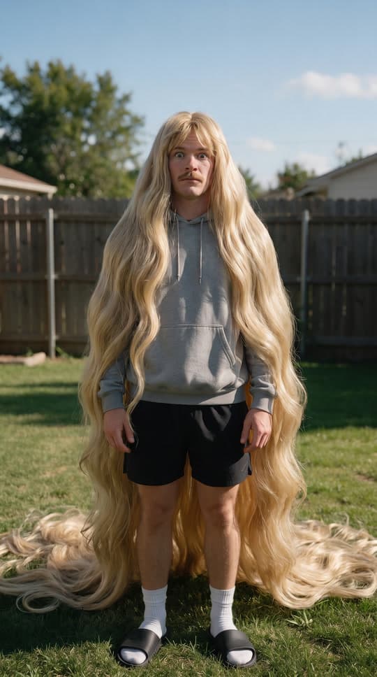 A mullet, all the way down, a real run on Leap