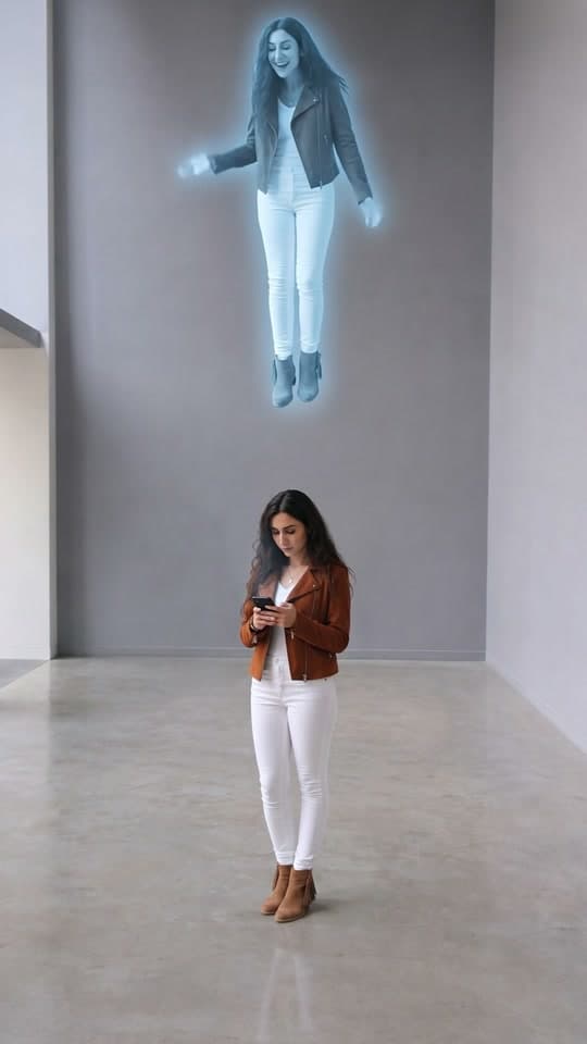Her soul left the gallery. She kept scrolling, a real run on Leap