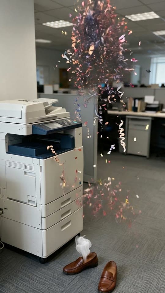 Rage quit at the photocopier, a real run on Leap