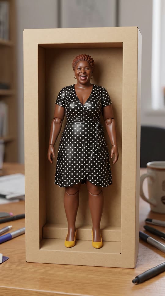 A polka-dot figure steps out of her box, a real run on Leap