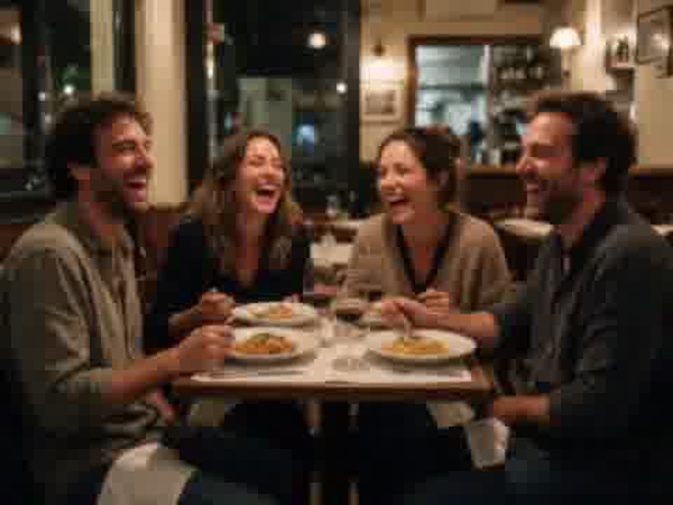 The photo dinner for four, from a blurry 480 px photo started from