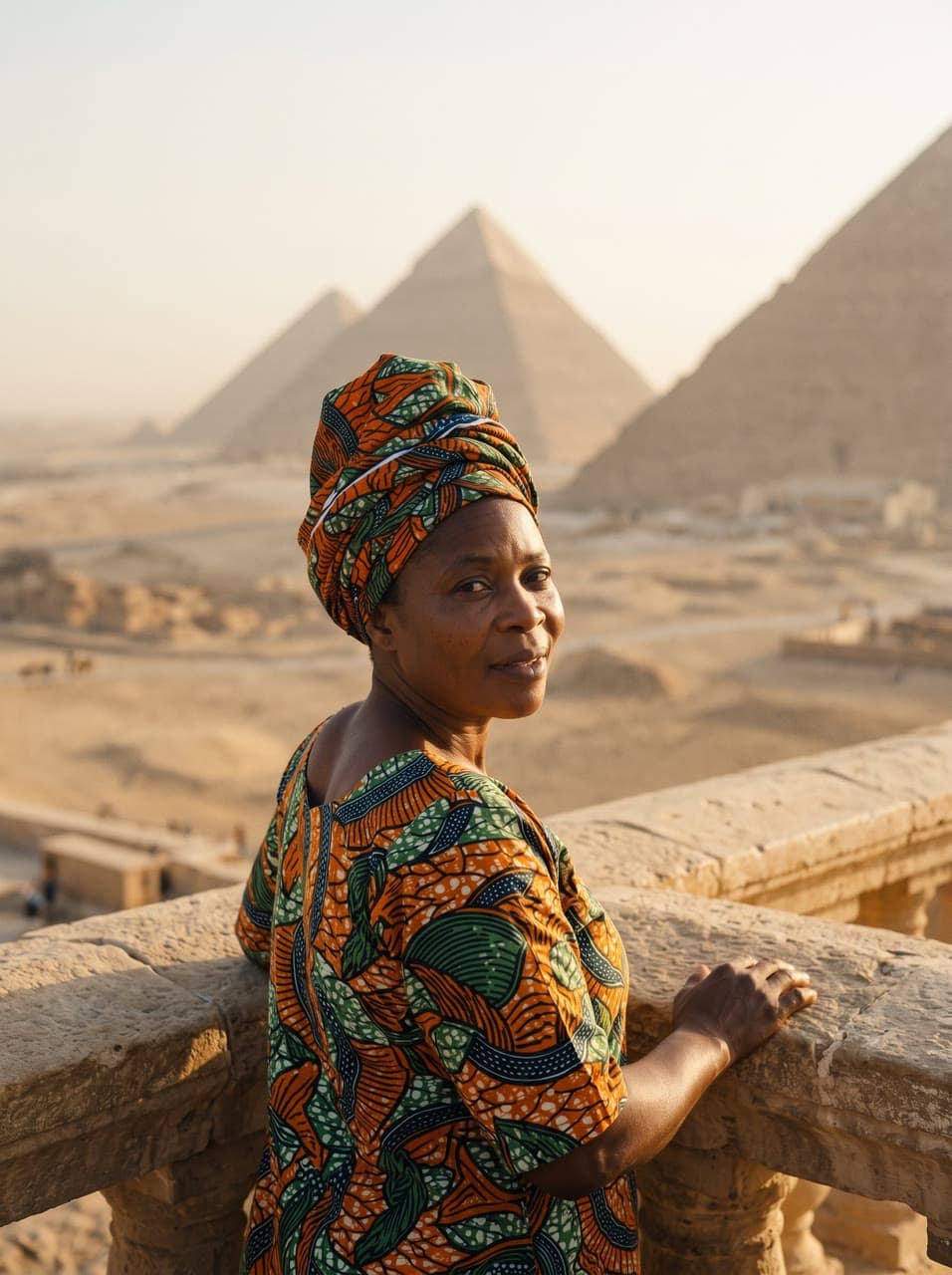 Above the pyramids of Giza, a real run on Leap