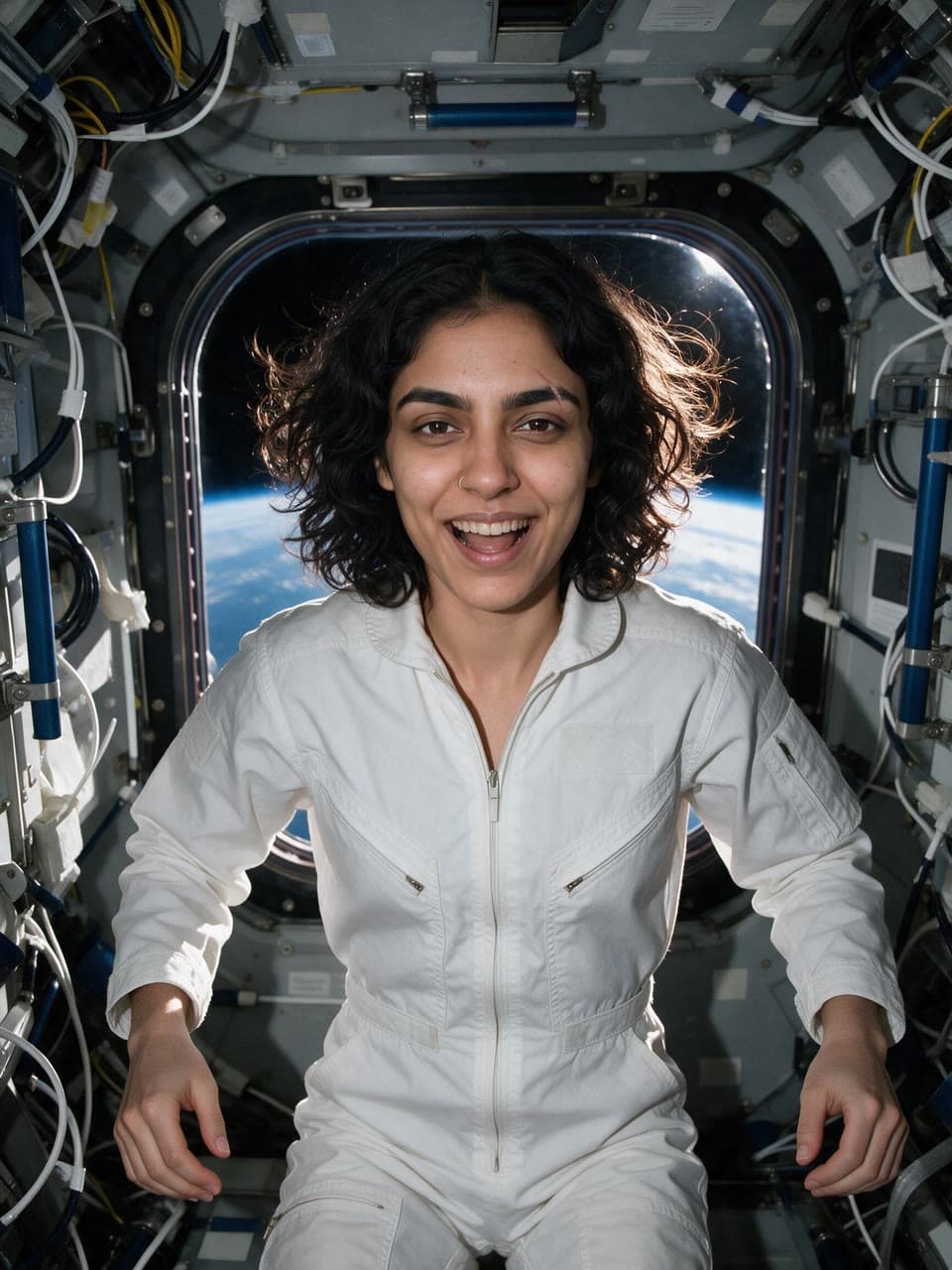 Curls floating on a space station, a real run on Leap