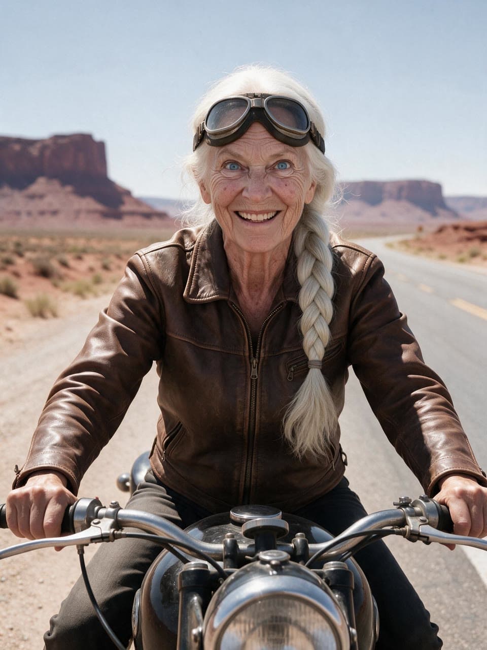 A white braid on a desert highway, a real run on Leap