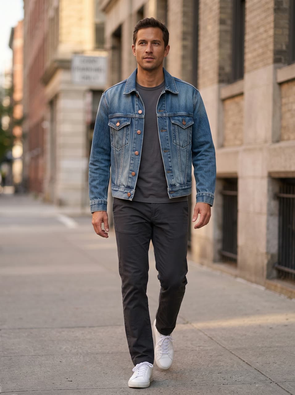 Denim jacket on the street, a real run on Leap