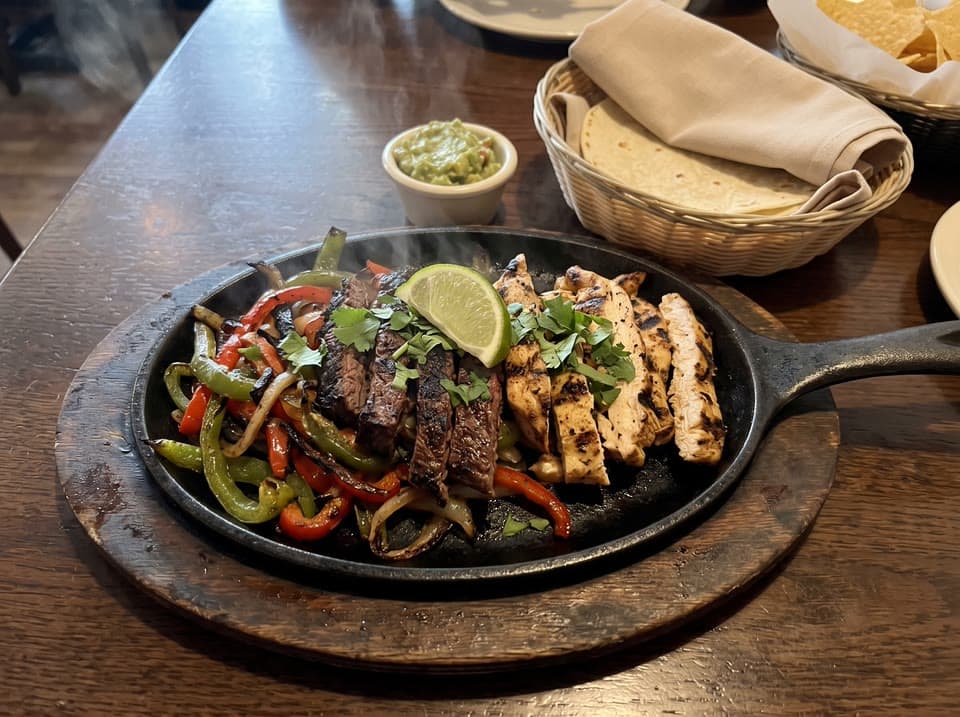 The photo fajitas, the sizzle started from