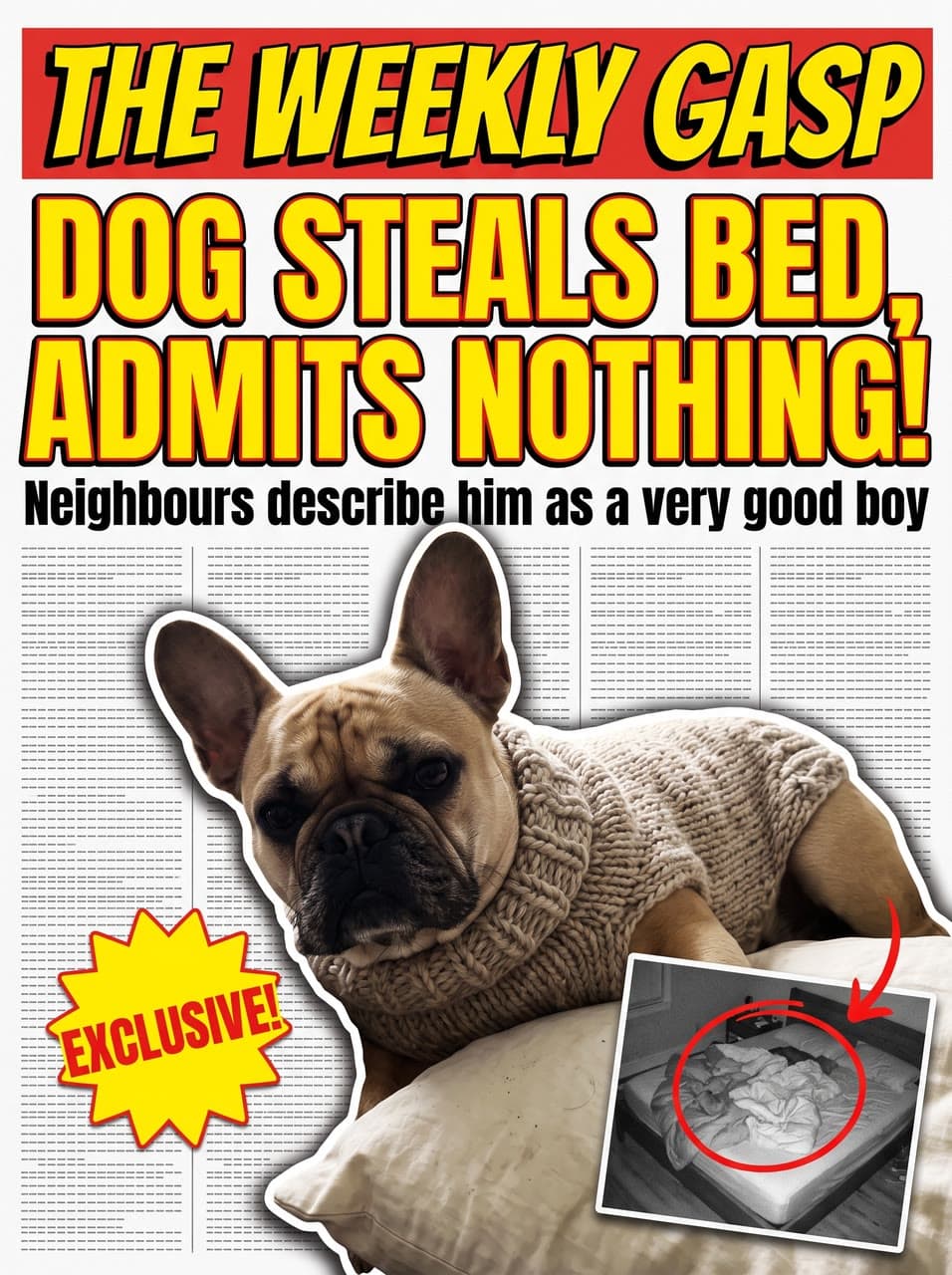 Dog steals bed, admits nothing, a real run on Leap