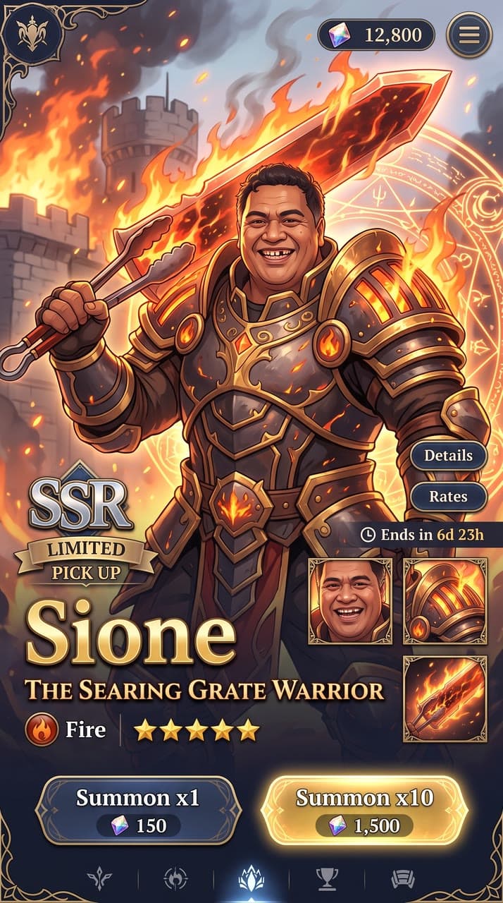 Sione, The Searing Grate Warrior, a real run on Leap