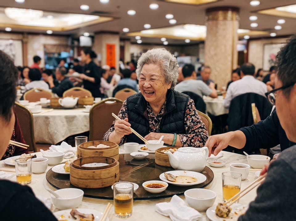 The photo grandma mei, soup dumpling diva started from