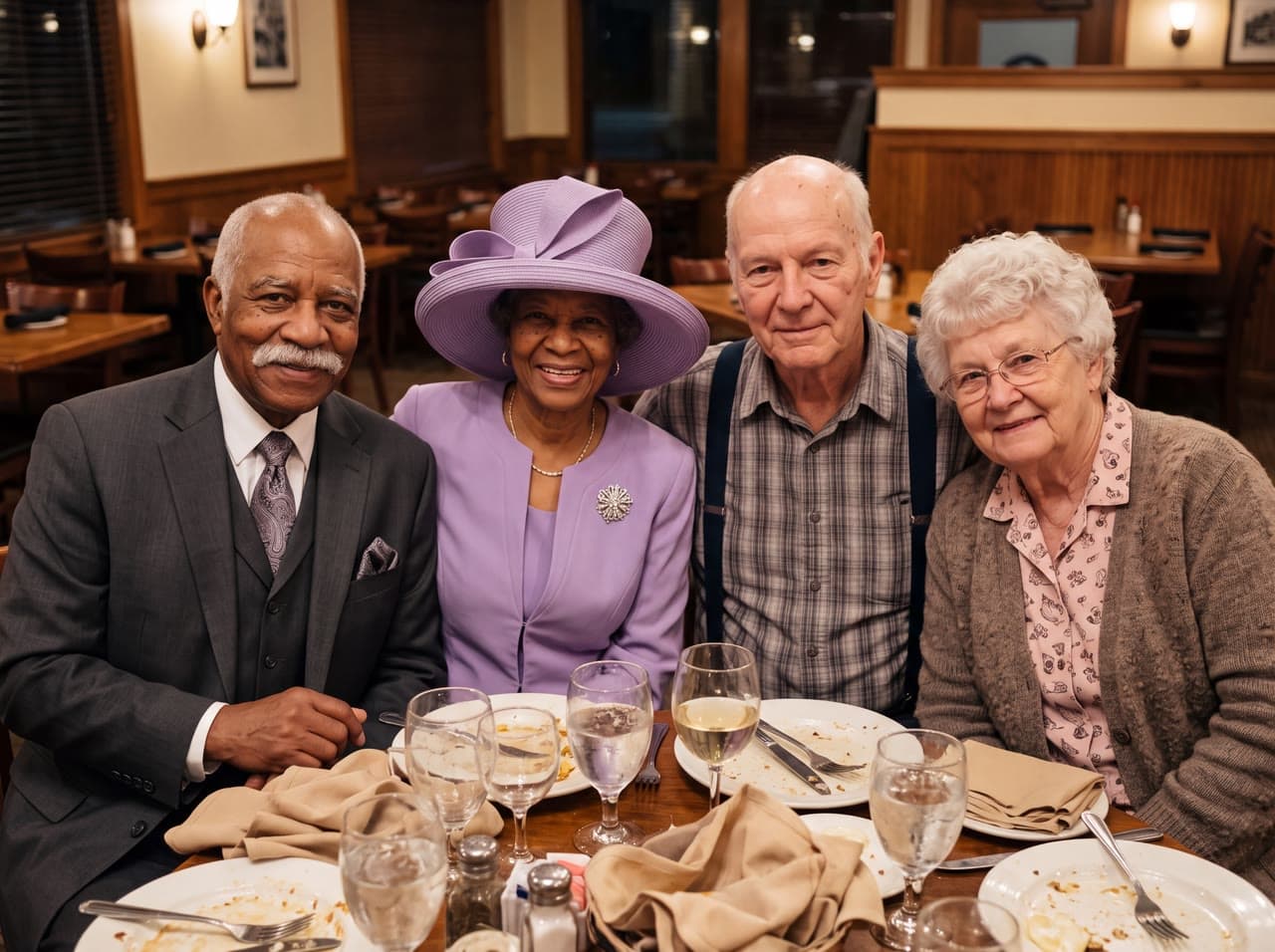 Two couples at dinner, a real run on Leap