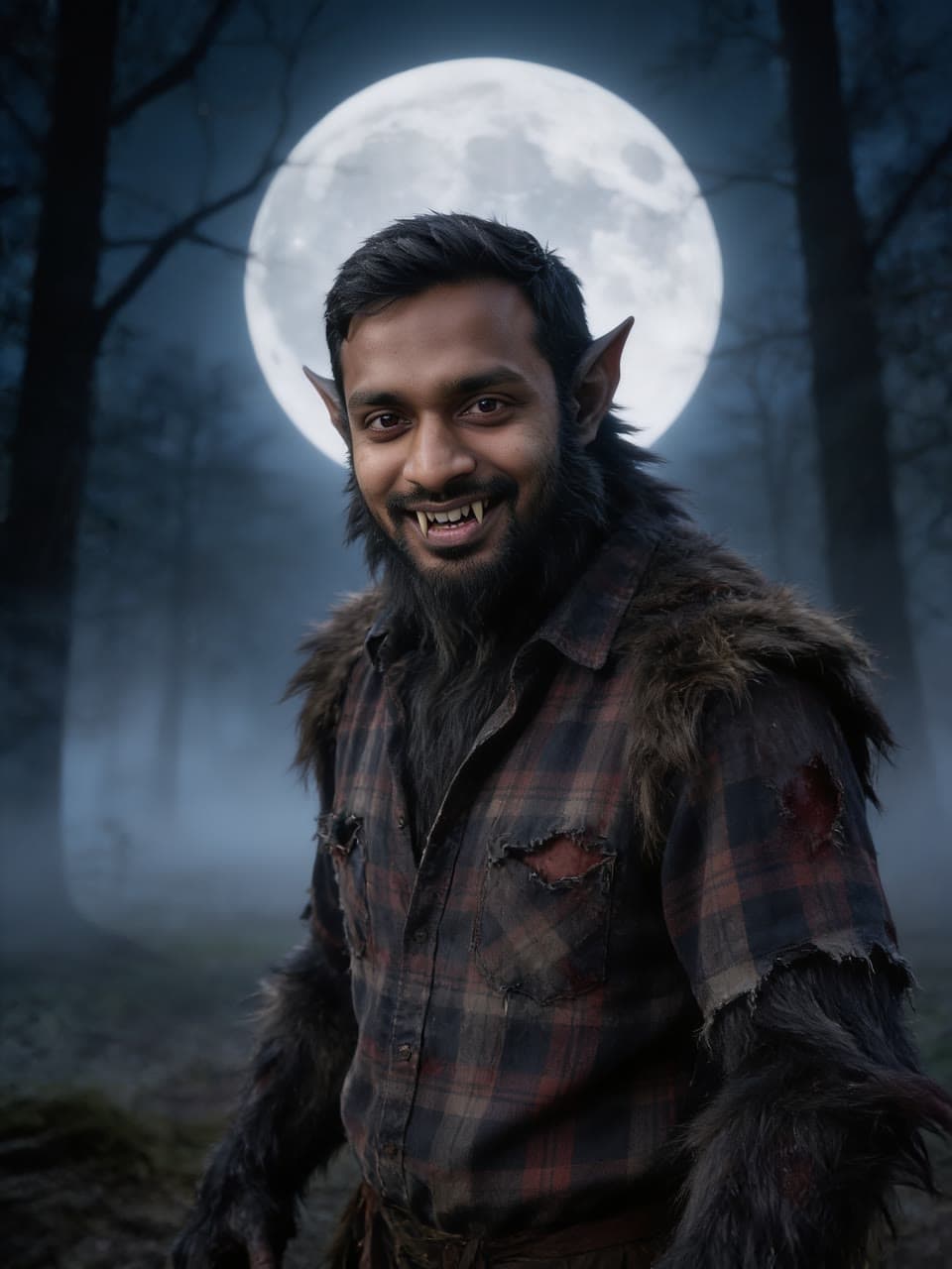 Werewolf under the moon, a real run on Leap