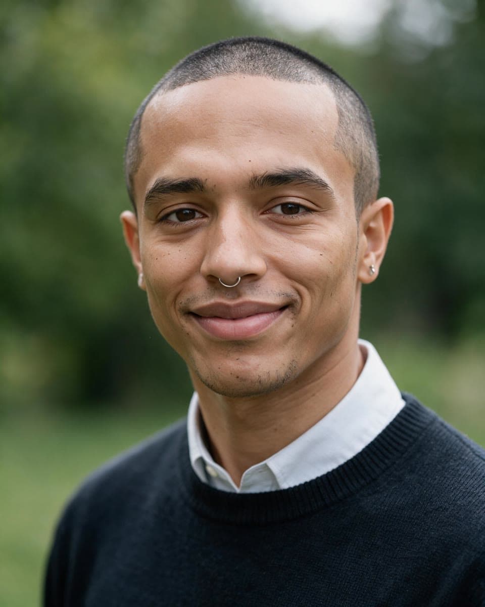 Outdoor headshot, a real run on Leap