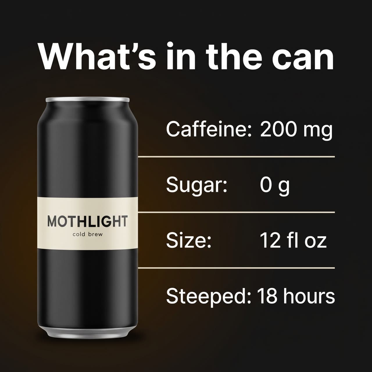 Mothlight cold brew, the spec card, a real run on Leap