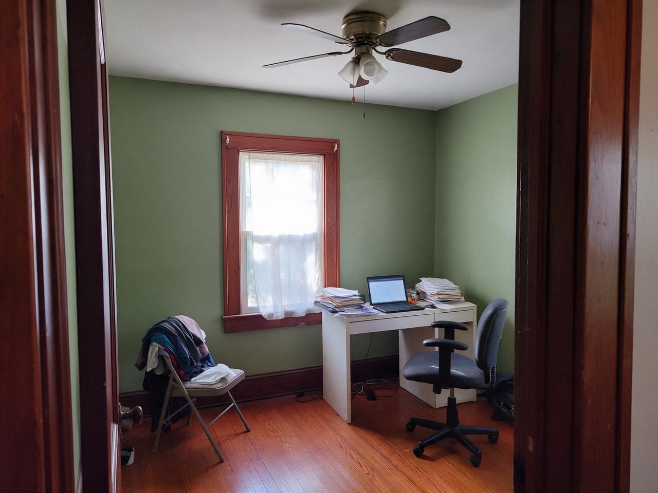 The photo craftsman spare room, mid-century office started from