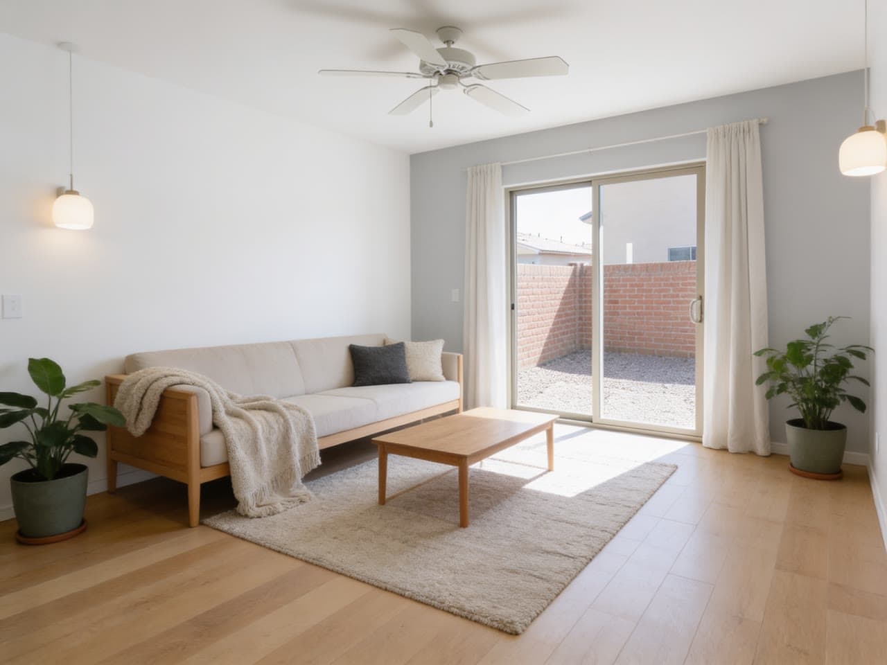 The same new build, staged Scandinavian, a real run on Leap