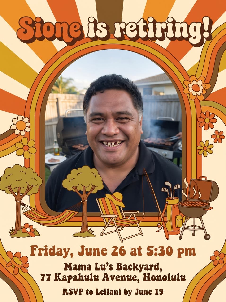 Sione is retiring!, retro 70s, a real run on Leap