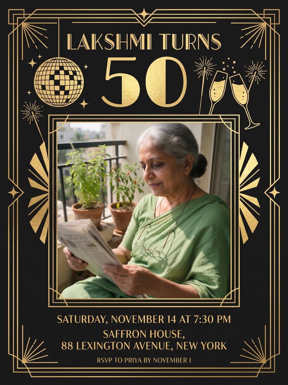 Lakshmi turns 50, gold foil, a real run on Leap