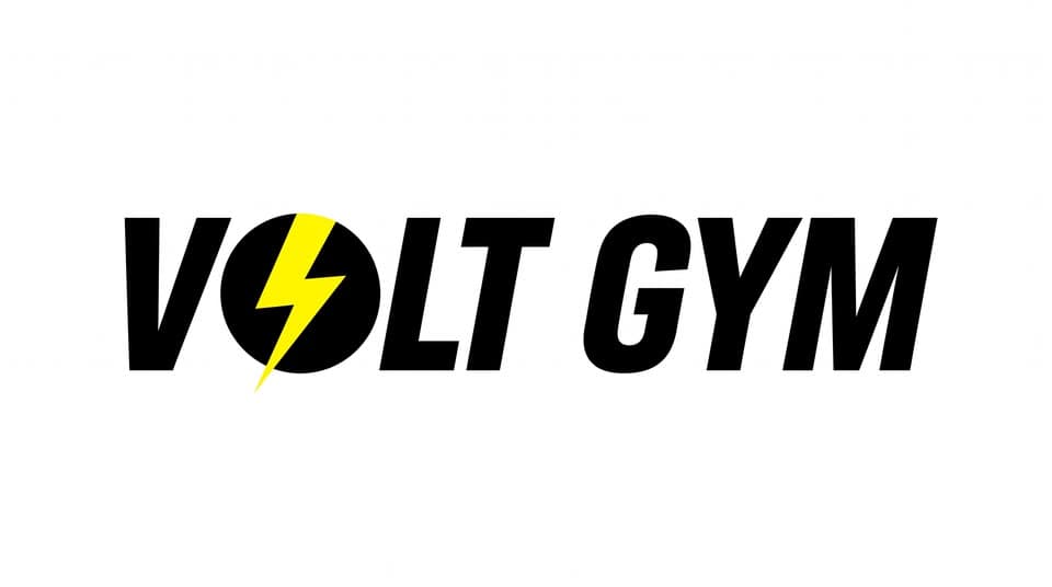 The photo volt gym, neon on brick started from