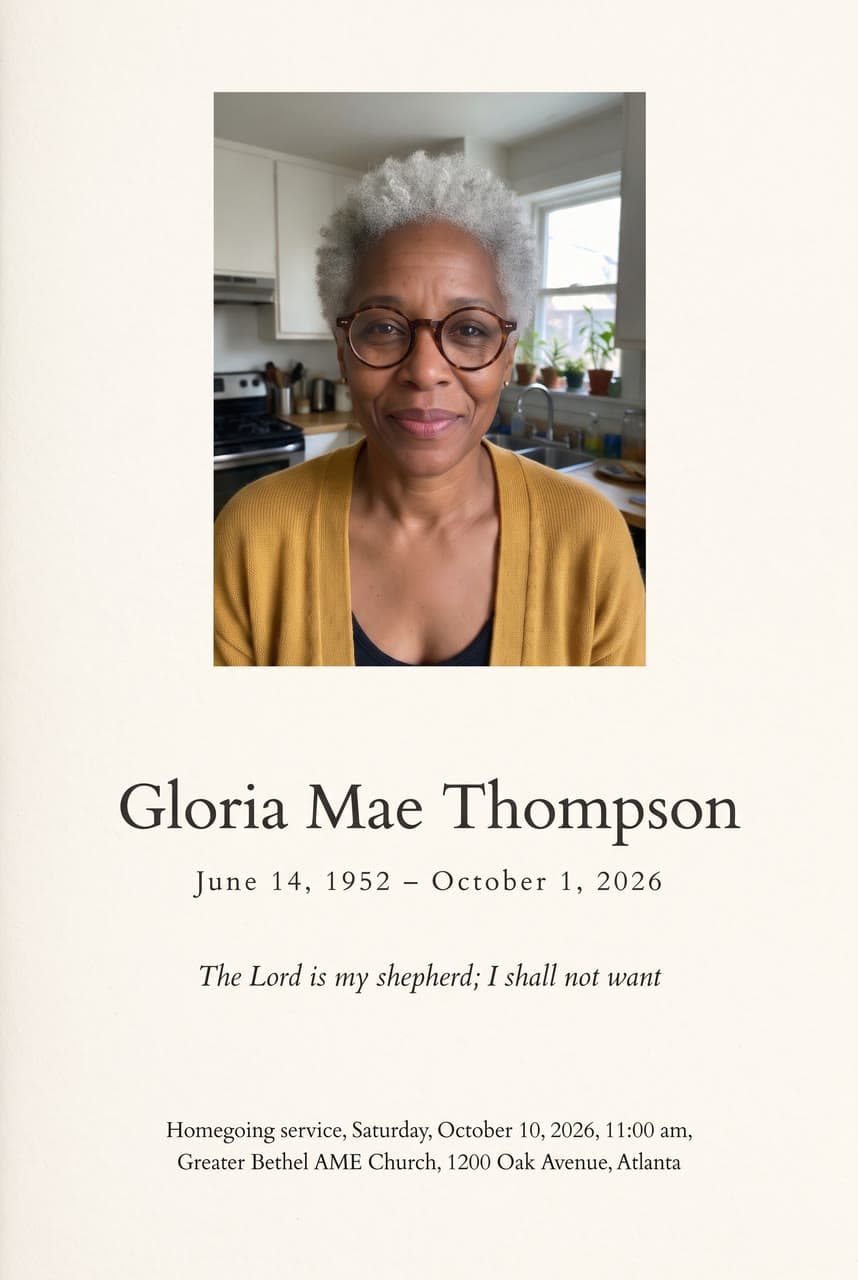 Gloria Mae Thompson, the program cover, a real run on Leap